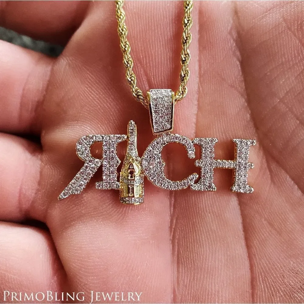Two Tone RICH Necklace  - Picture 3 of 3